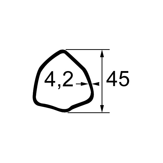 Machoire 30,2X79,4 Tube Triangle 45X4 référence fournisseur BYP204056861